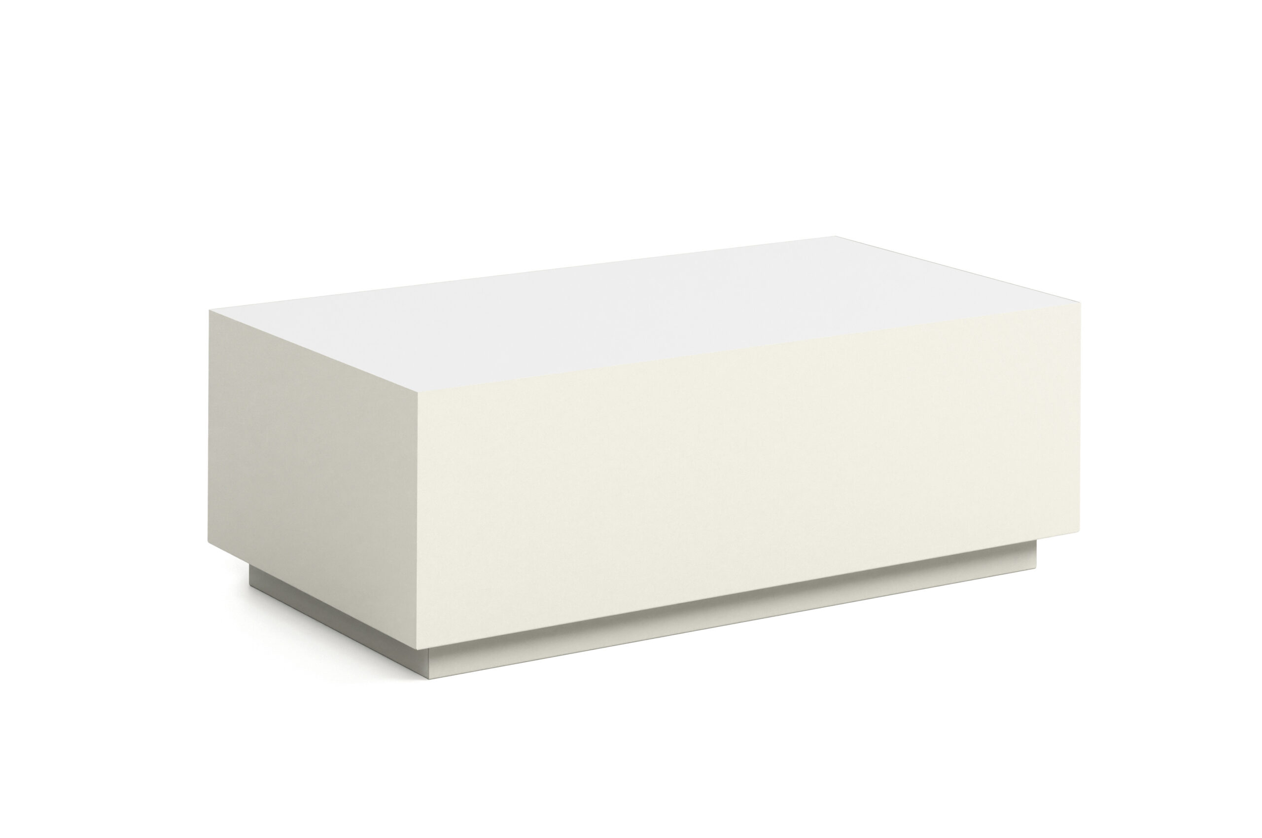 TETRA Low Rectangular Loft Coffee Table (100.6×55.2cm × H35.8cm | 18mm Top & Powder-Coated Steel Frame)
