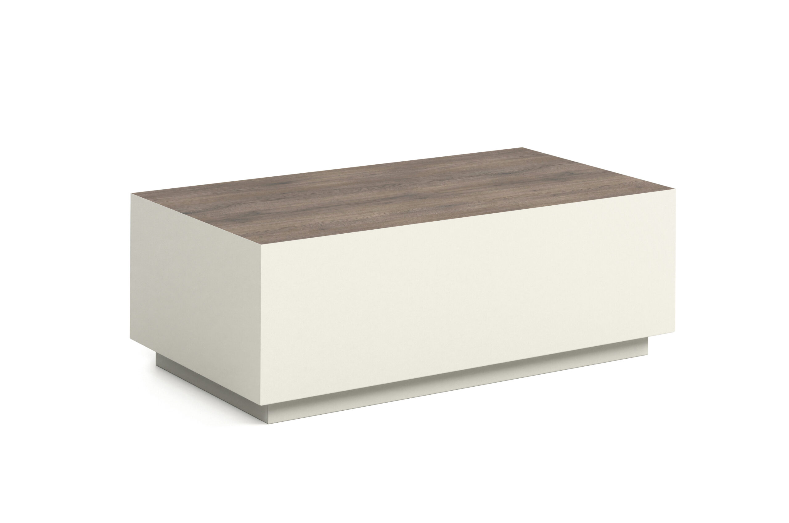 TETRA Low Rectangular Loft Coffee Table (100.6×55.2cm × H35.8cm | 18mm Top & Powder-Coated Steel Frame)