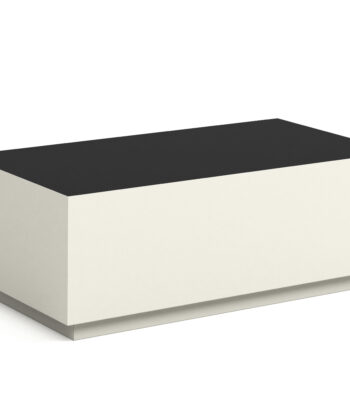 TETRA Low Rectangular Loft Coffee Table (100.6×55.2cm × H35.8cm | 18mm Top & Powder-Coated Steel Frame)