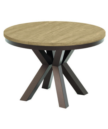 OSLO Round Industrial Extendable Dining Table (Ø100cm to 176cm & Ø120cm to 196cm | Substantial 36mm Top & 60×20mm Steel Subframe)