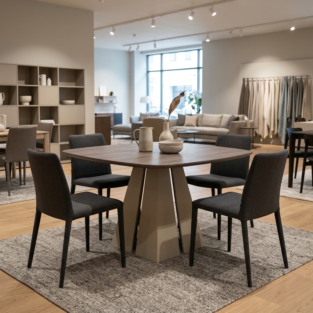 NOVARA Round-to-Oval Extendable Dining Table (100cm to 180cm | 2 Extension Leaves | Standard & EGGER® Laminates)