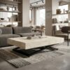 SANNA Height-Adjustable Extendable Coffee-to-Dining Table (120–200cm | 27–80cm Elevation | Premium EGGER® Laminates)
