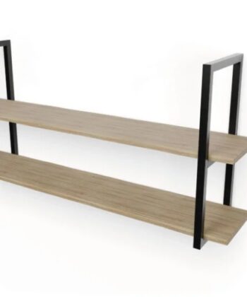 STRATA Loft Steel Shelf Brackets 23.5×60cm (Set of 2 | 40kg Load Capacity | Matte Black Powder-Coated)