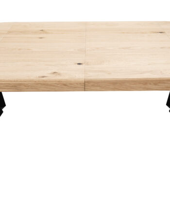 SOLARIS Round Extendable Dining Table (Ø90cm to Ø120cm | Natural Oak Veneer & Black Metal Base)