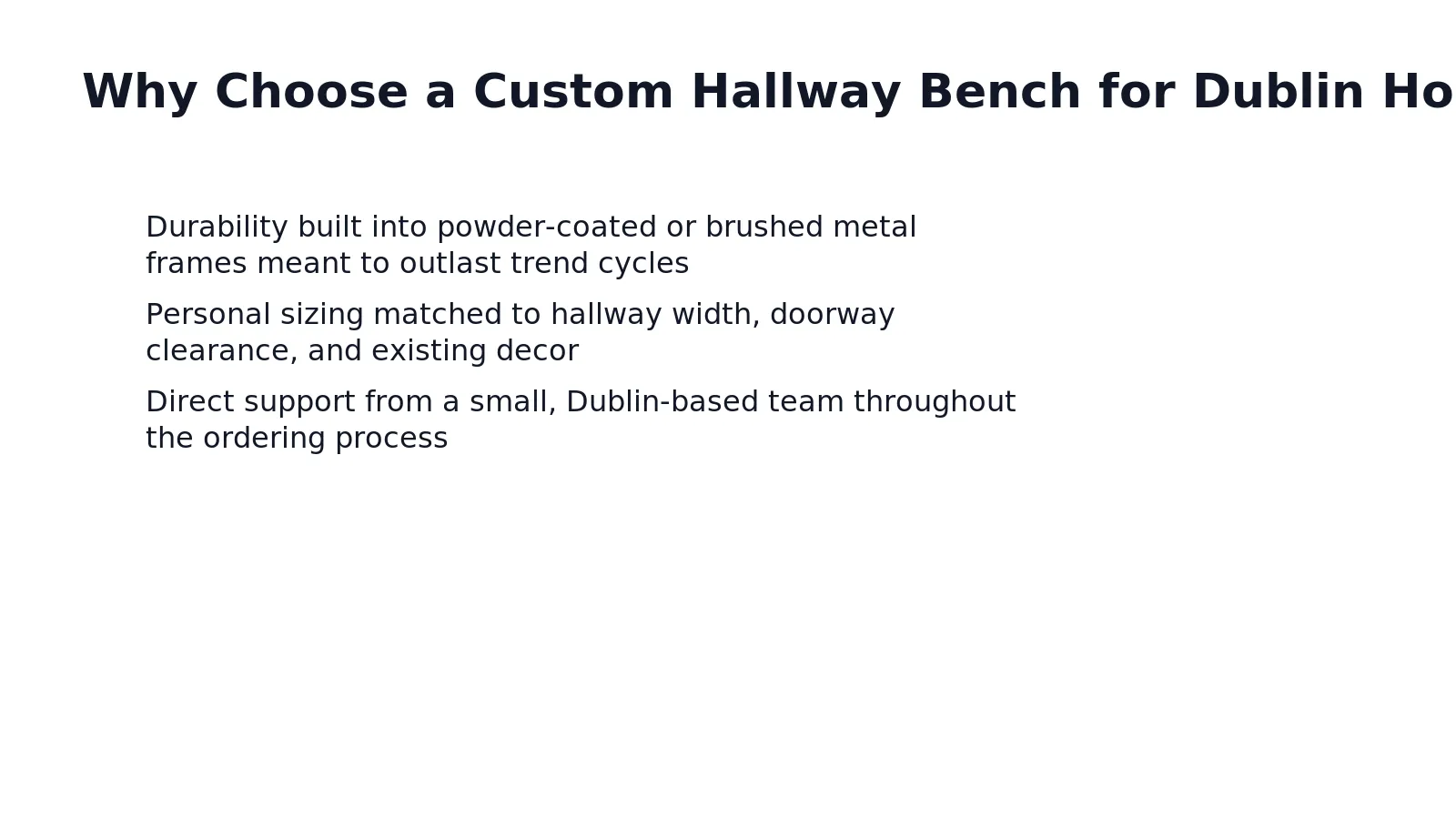 Dublin hallways rarely follow a standard blueprint. Narrow terraces, converted period homes, apartment entryways