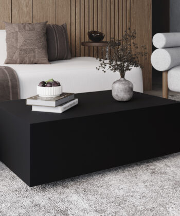 AERO Floating Low Mobile Coffee Table (90×55cm × H31.5cm | Concealed Castors & 18mm Laminated Top)