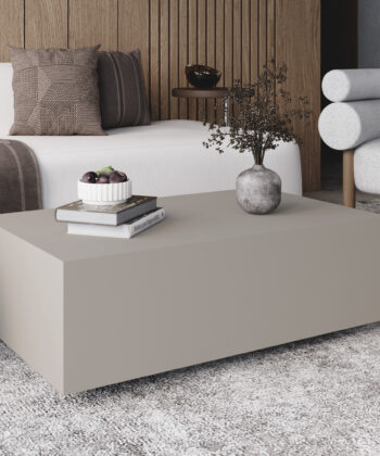 AERO Floating Low Mobile Coffee Table (90×55cm × H31.5cm | Concealed Castors & 18mm Laminated Top)