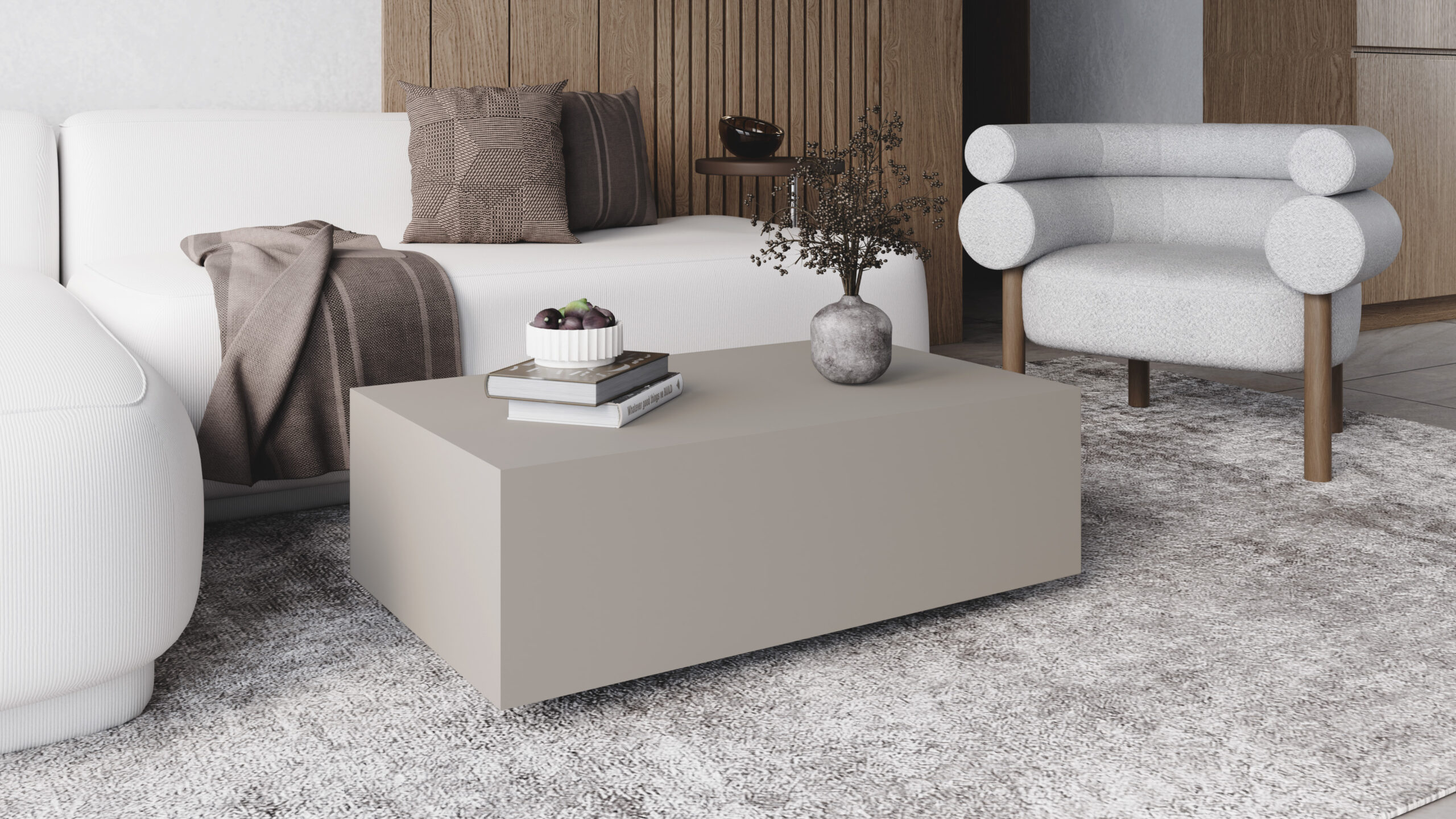 AERO Floating Low Mobile Coffee Table (90×55cm × H31.5cm | Concealed Castors & 18mm Laminated Top)