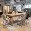 NOVARA Minimalist Extending Dining Table with High-Density Laminate Finish and Solid Beech Wood Legs (150-190 × 80 × 76 cm)