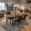 ST-85 Walnut Lagos Natural Veneer Extending Dining Table (160-200 × 80-100 × 77 cm)