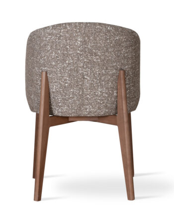 ALBEROBELLO Upholstered Dining Chair with Sculptural Solid Wood Legs (58 × 60 × 83 cm)