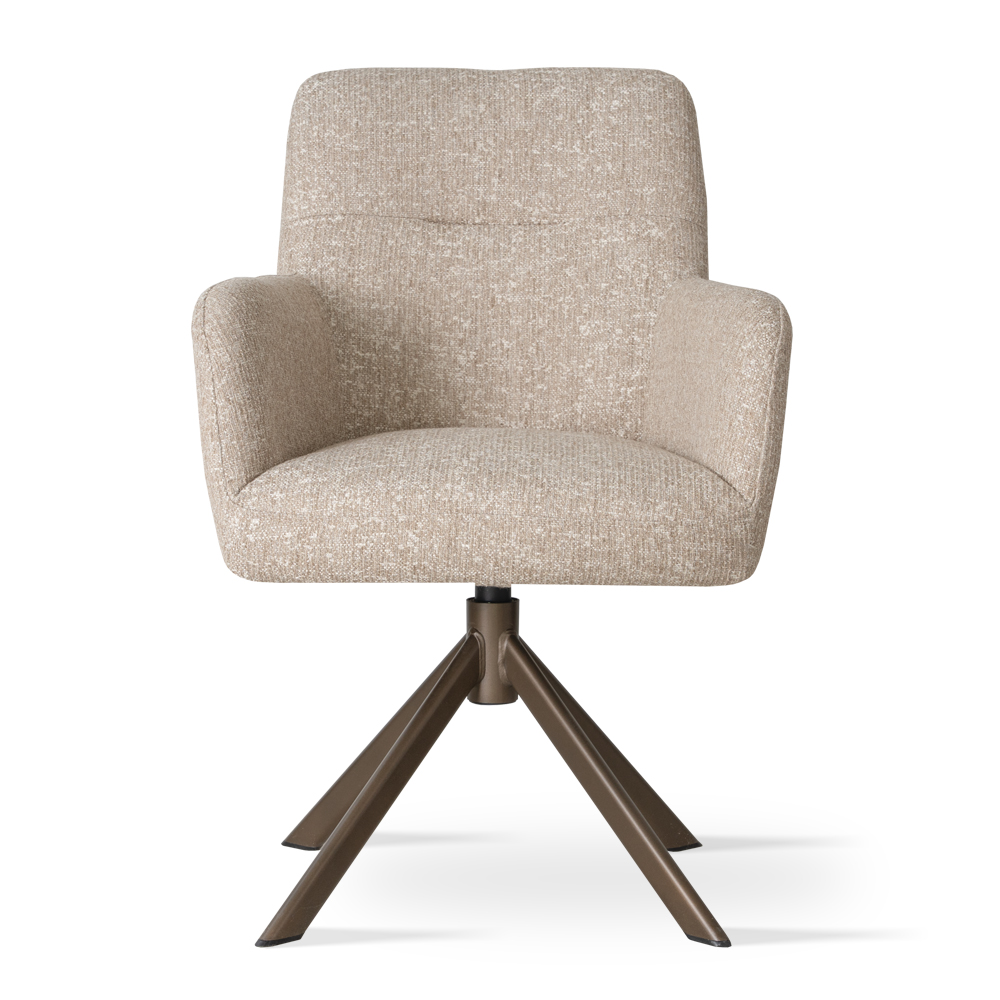 VERNAZZA Upholstered 360° Swivel Dining & Office Armchair (61 × 61 × 89 cm)