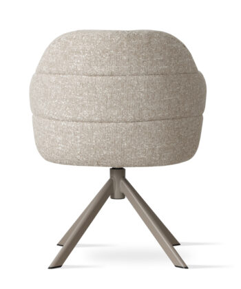 CARRARA Upholstered 360&deg; Swivel Dining & Office Armchair with Auto-Return Base (64 &times; 66 &times; 83 cm)