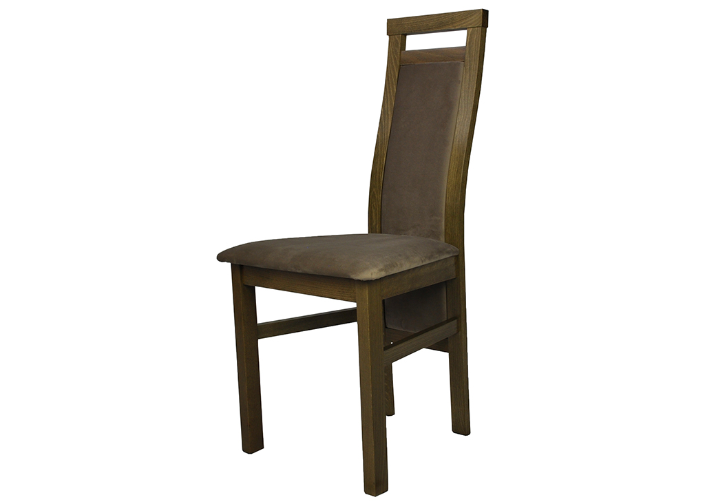 TRENTINO Upholstered Solid European Beech Dining Chair in Custom Fabric and Wood Finish (45 × 45 × 96 cm)