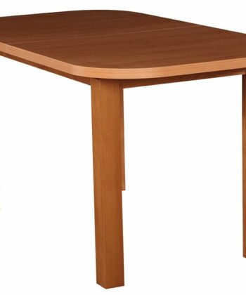 Aria Rounded Extendable Laminate Table 150×80–190cm – High-Density Laminate with Solid Beech Wood Legs