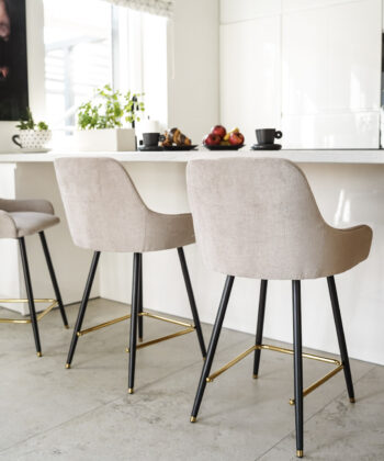 VERCELLI Bespoke Upholstered Counter & Bar Stool (51 × 54 × 92 cm)