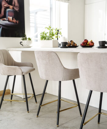 BIELLA Bespoke Upholstered Counter & Bar Stool (51 × 54 × 102 cm)