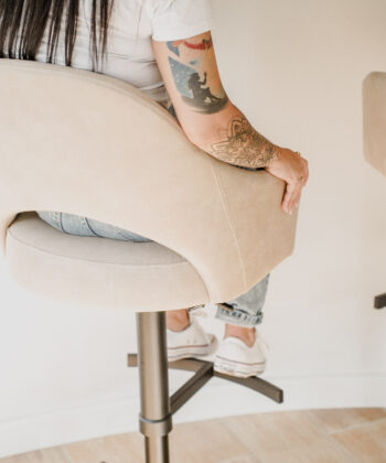 MERANO Bespoke Adjustable Swivel Bar Stool (56 × 58 × 91-116 cm)