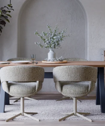 CAPRERA Bespoke 360° Swivel Dining & Office Armchair (65 × 63 × 78 cm)