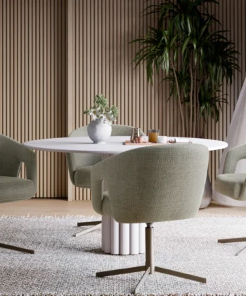 MALCESINE Bespoke 360° Swivel Dining & Office Armchair (60 × 65 × 80 cm)
