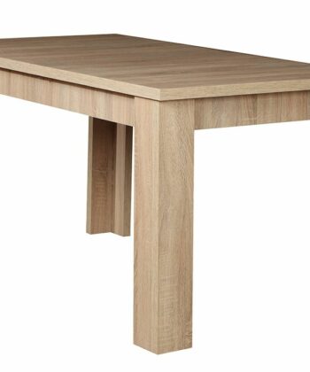 NOVARA Minimalist Extending Dining Table with High-Density Laminate Finish and Solid Beech Wood Legs (150-190 × 80 × 76 cm)