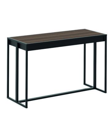 ASTORIA Extending Console Table in Natural Oak Laminate with Matte Black Steel Frame (100-300 × 50 × 78 cm)