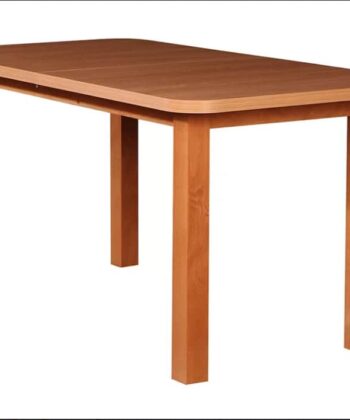Aria Rounded Extendable Laminate Table 150×80–190cm – High-Density Laminate with Solid Beech Wood Legs