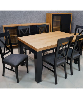 Aura Rectangular Extendable Dining Table 140-90-100 cm – Wotan Oak Loft Desk