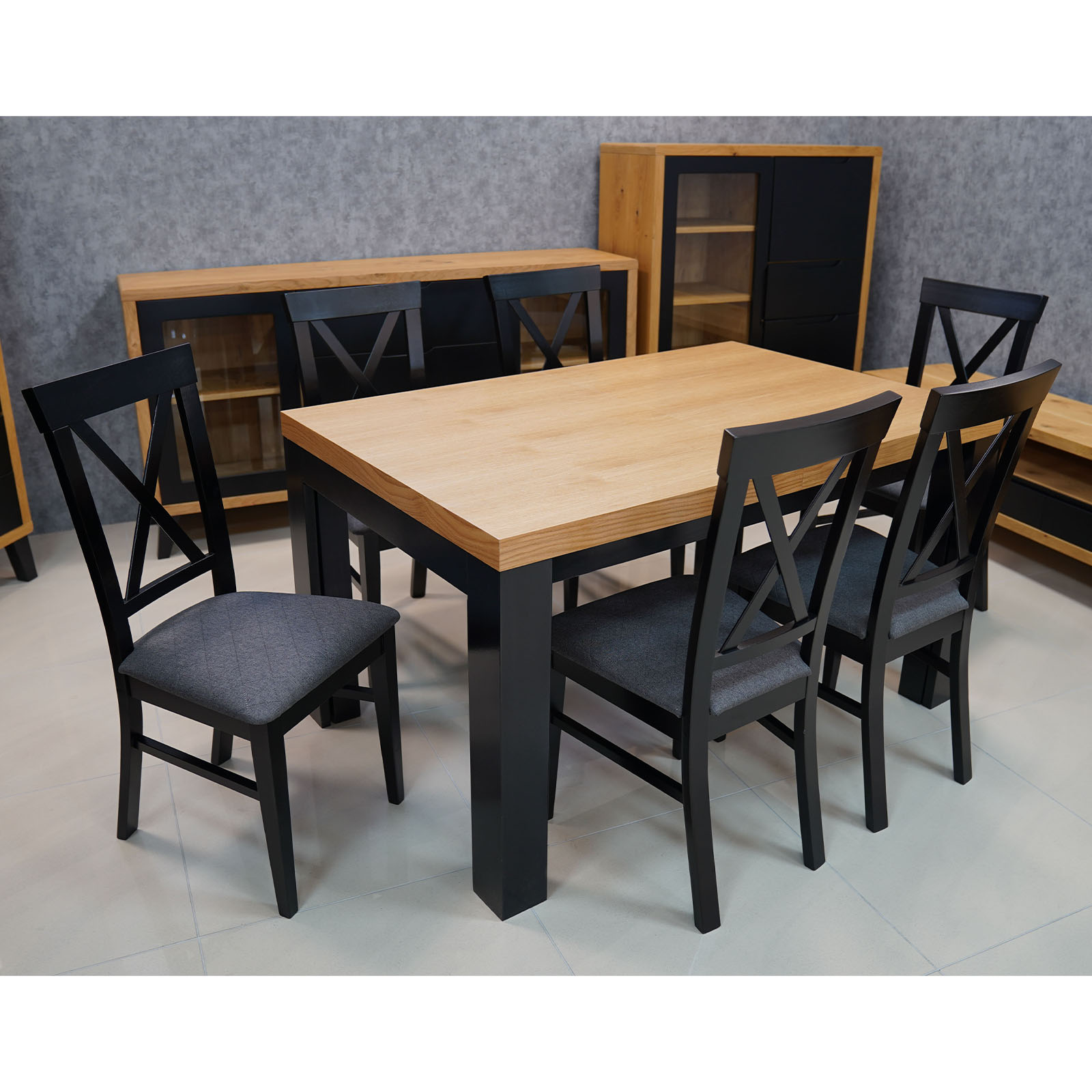 Aura Rectangular Extendable Dining Table 140-90-100 cm – Wotan Oak Loft Desk