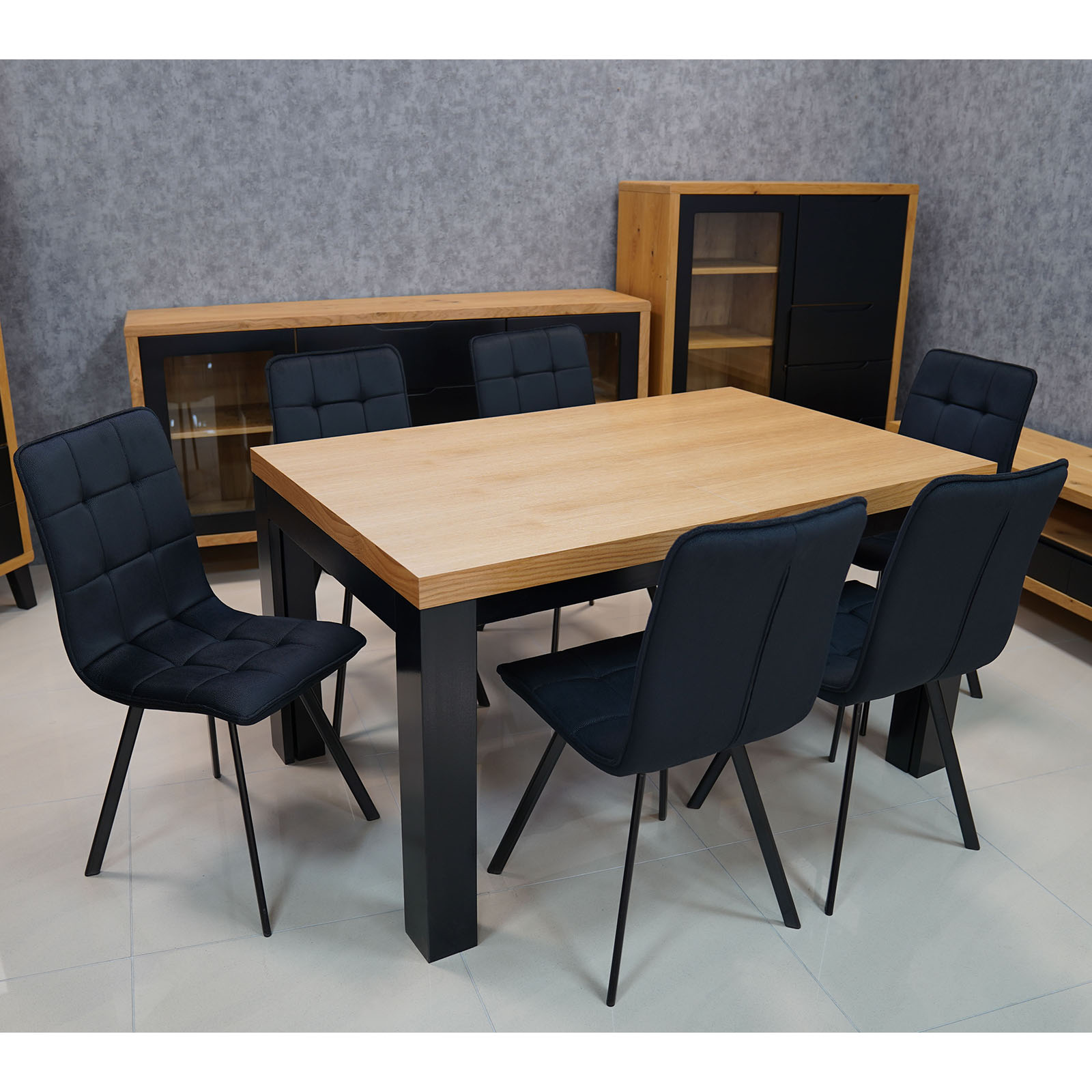 Aura Rectangular Extendable Dining Table 140-90-100 cm – Wotan Oak Loft Desk