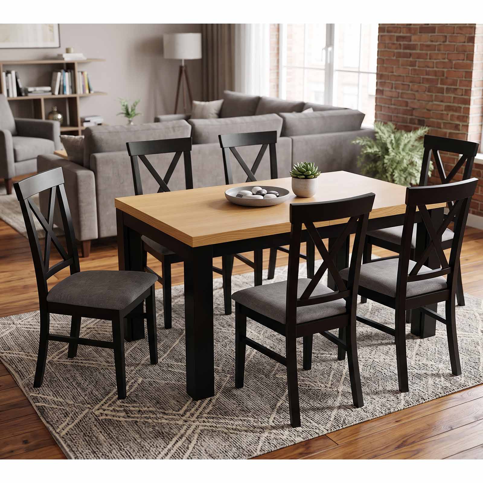 Aura Rectangular Extendable Dining Table 140-90-100 cm – Wotan Oak Loft Desk
