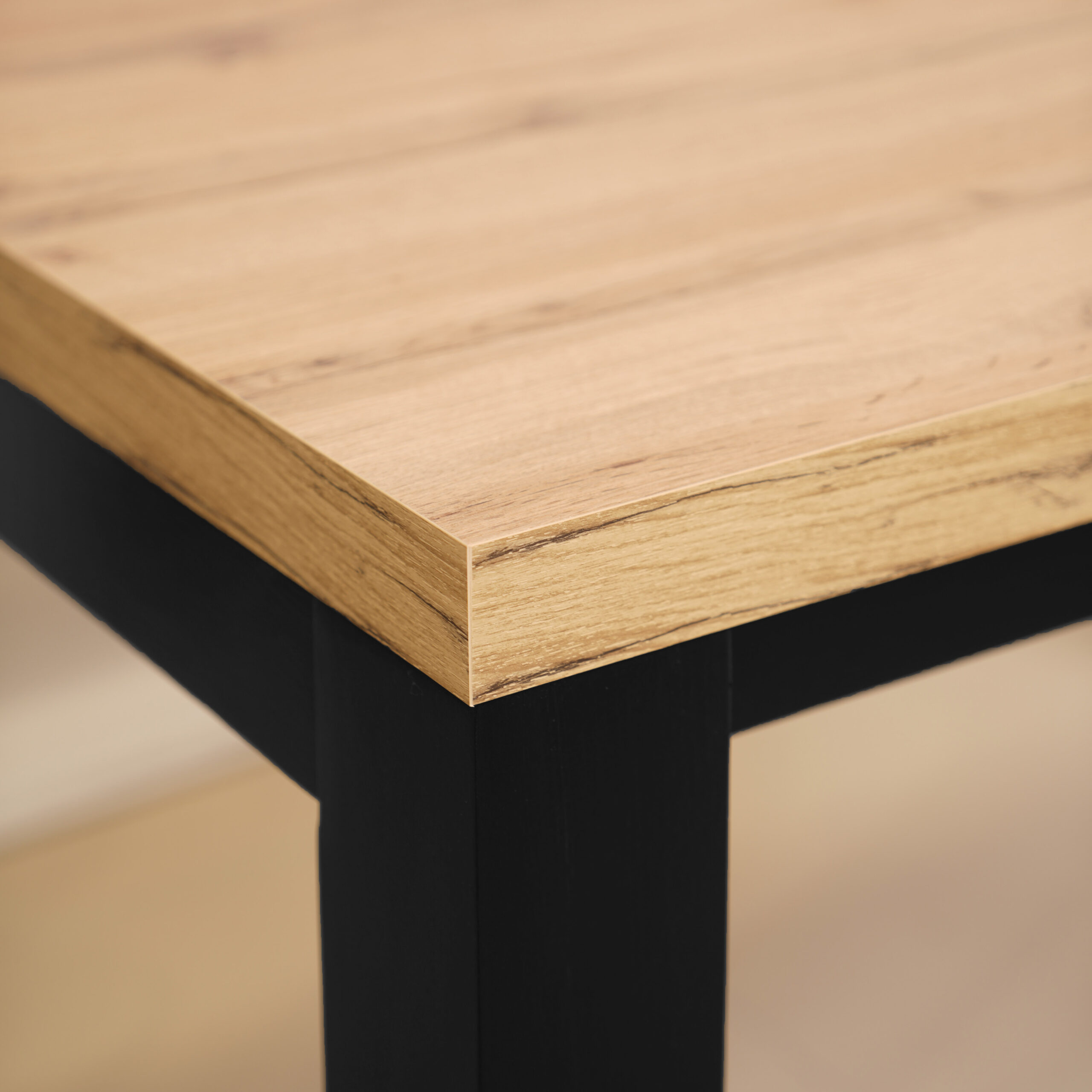 Aura Rectangular Extendable Dining Table 140-90-100 cm – Wotan Oak Loft Desk