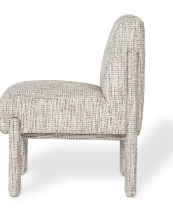 PANAREA Upholstered Dining Chair with Fully Wrapped Geometric Legs (58 × 71 × 81 cm)
