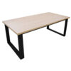 ASTORIA Oak Laminate Extendable Dining Table with Matte Black Industrial Steel Frame (140-340 × 80-100 × 76 cm)