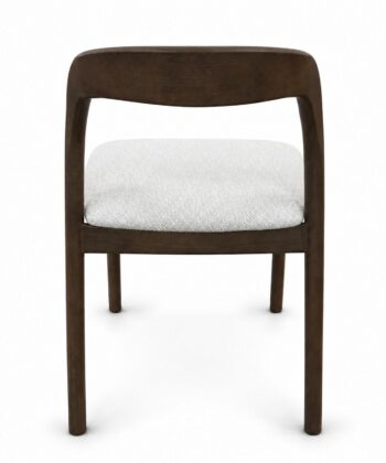 AMALFI Beige Chenille Dining Chair with Solid Ash Frame (48 × 52 × 75 cm)