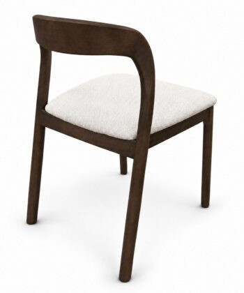 AMALFI Beige Chenille Dining Chair with Solid Ash Frame (48 × 52 × 75 cm)