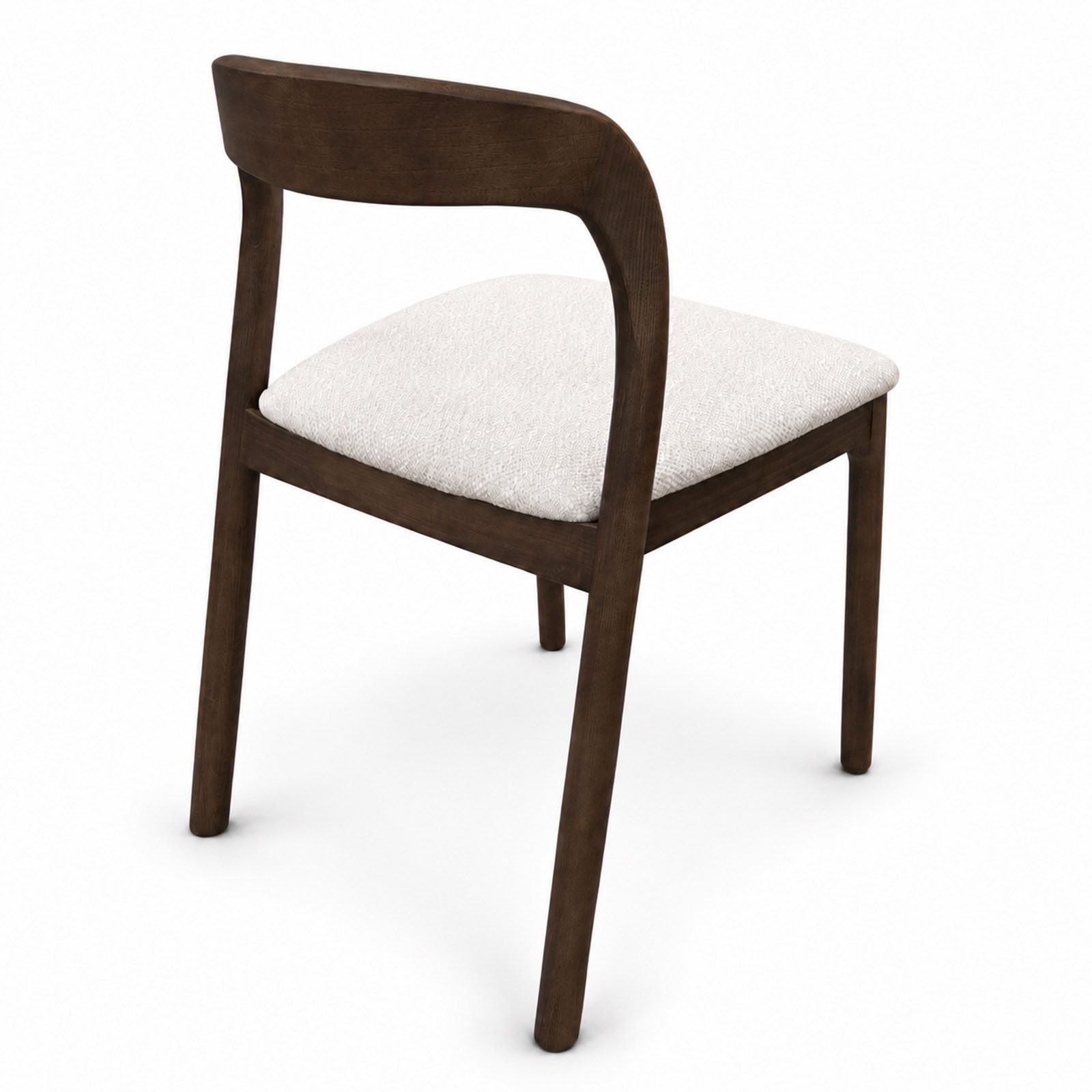 AMALFI Beige Chenille Dining Chair with Solid Ash Frame (48 × 52 × 75 cm)