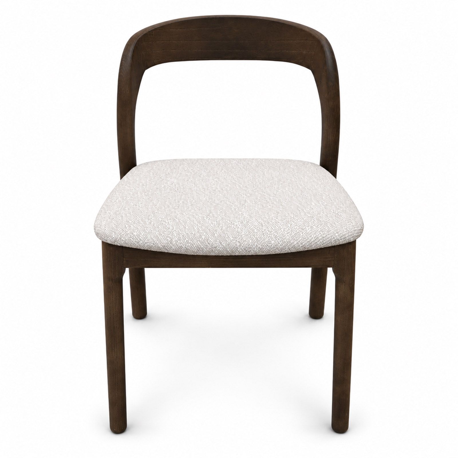 AMALFI Beige Chenille Dining Chair with Solid Ash Frame (48 × 52 × 75 cm)