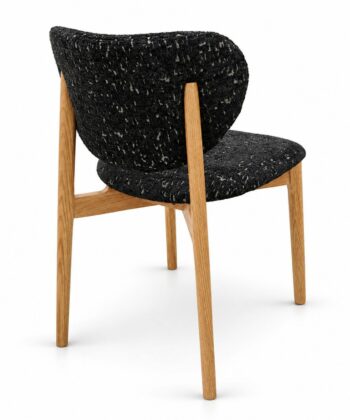 ASTORIA Natural Oak Dining Chair with Sculptural Upholstered Backrest (50 × 56 × 80 cm)