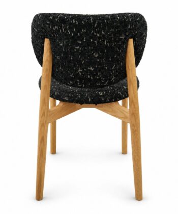 ASTORIA Natural Oak Dining Chair with Sculptural Upholstered Backrest (50 × 56 × 80 cm)