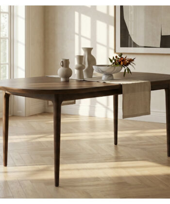ST-85 Walnut Lagos Natural Veneer Extending Dining Table (160-200 × 80-100 × 77 cm)