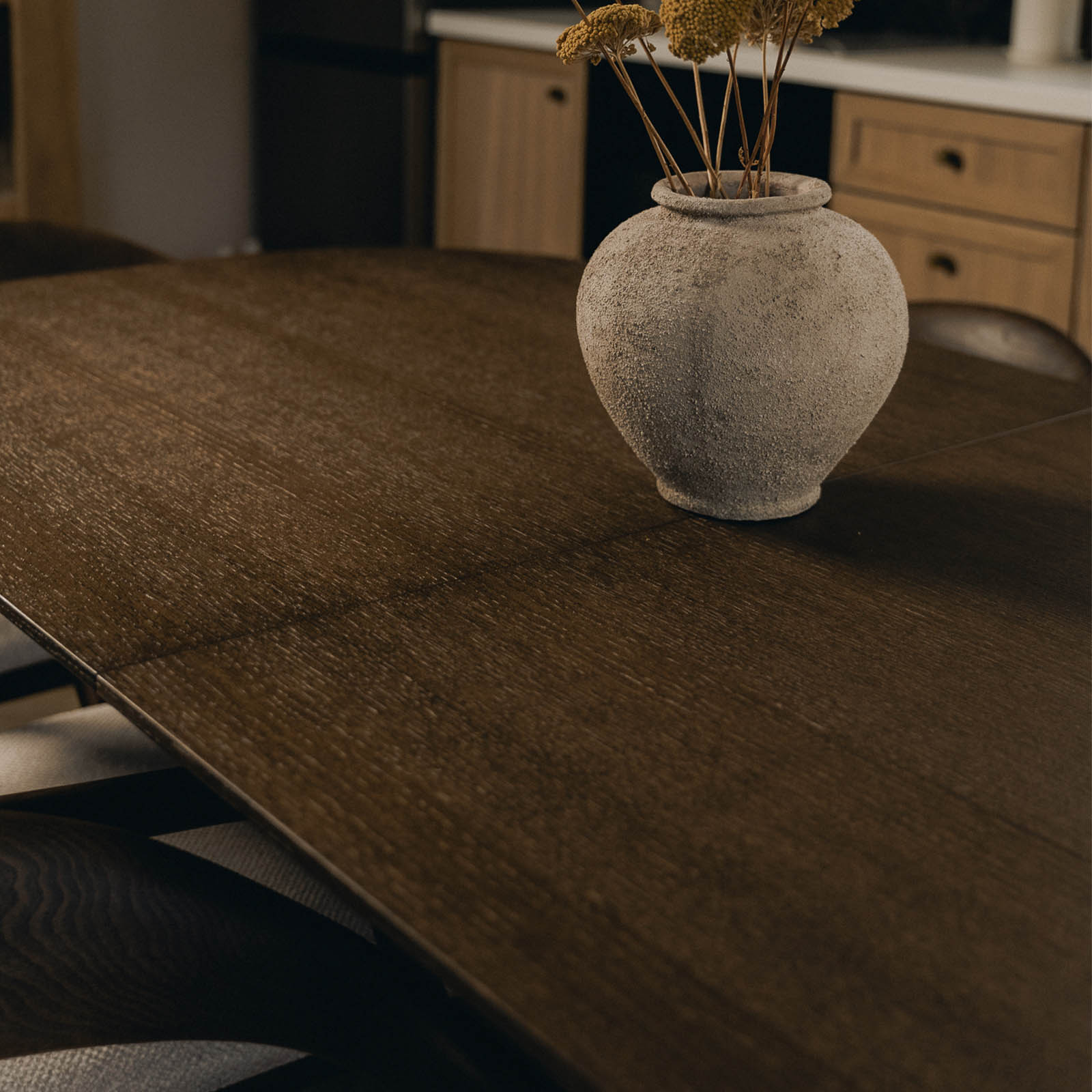 ST-85 Walnut Lagos Natural Veneer Extending Dining Table (160-200 × 80-100 × 77 cm)