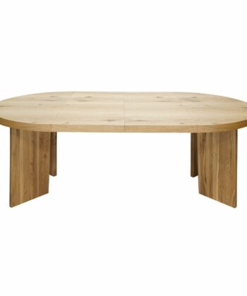 ASTORIA Extending Round Oak Dining Table with Sculptural Pedestal Base (120-220 × 120 × 76 cm)