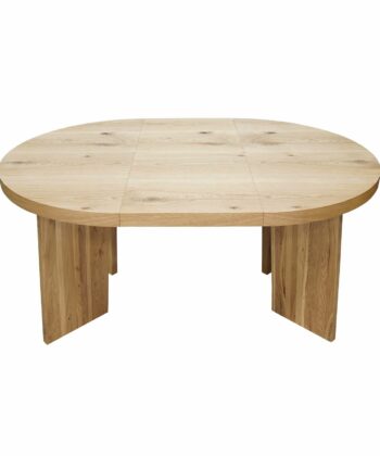 AMALFI Extending Round Oak Dining Table with Sculptural Pedestal Base (Ø 120 / Ø 130 / Ø 140 cm — Extends to 220–240 cm)