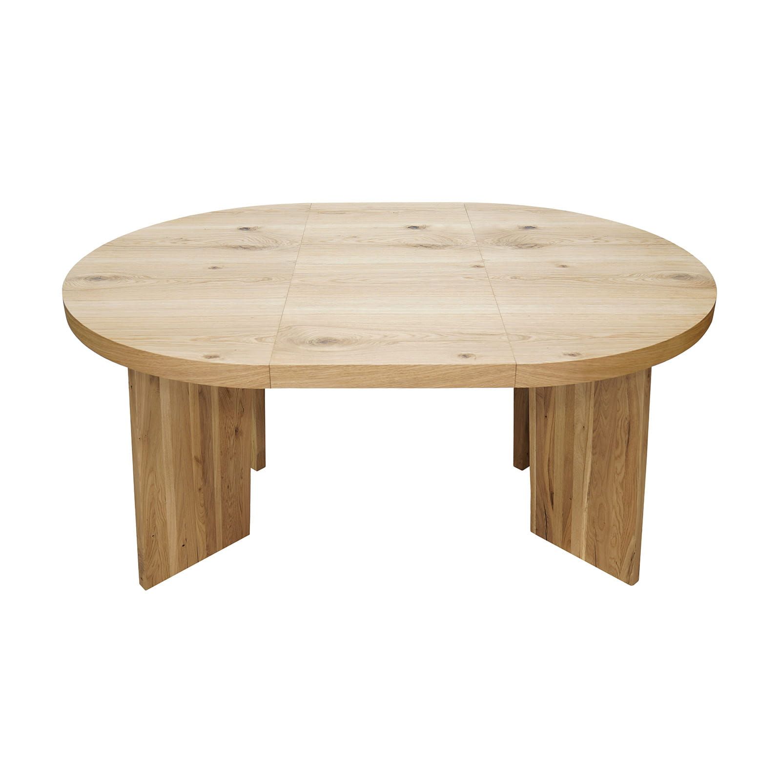 ASTORIA Extending Round Oak Dining Table with Sculptural Pedestal Base (120-220 × 120 × 76 cm)
