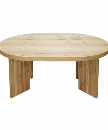 AMALFI Extending Round Oak Dining Table with Sculptural Pedestal Base (Ø 120 / Ø 130 / Ø 140 cm — Extends to 220–240 cm)