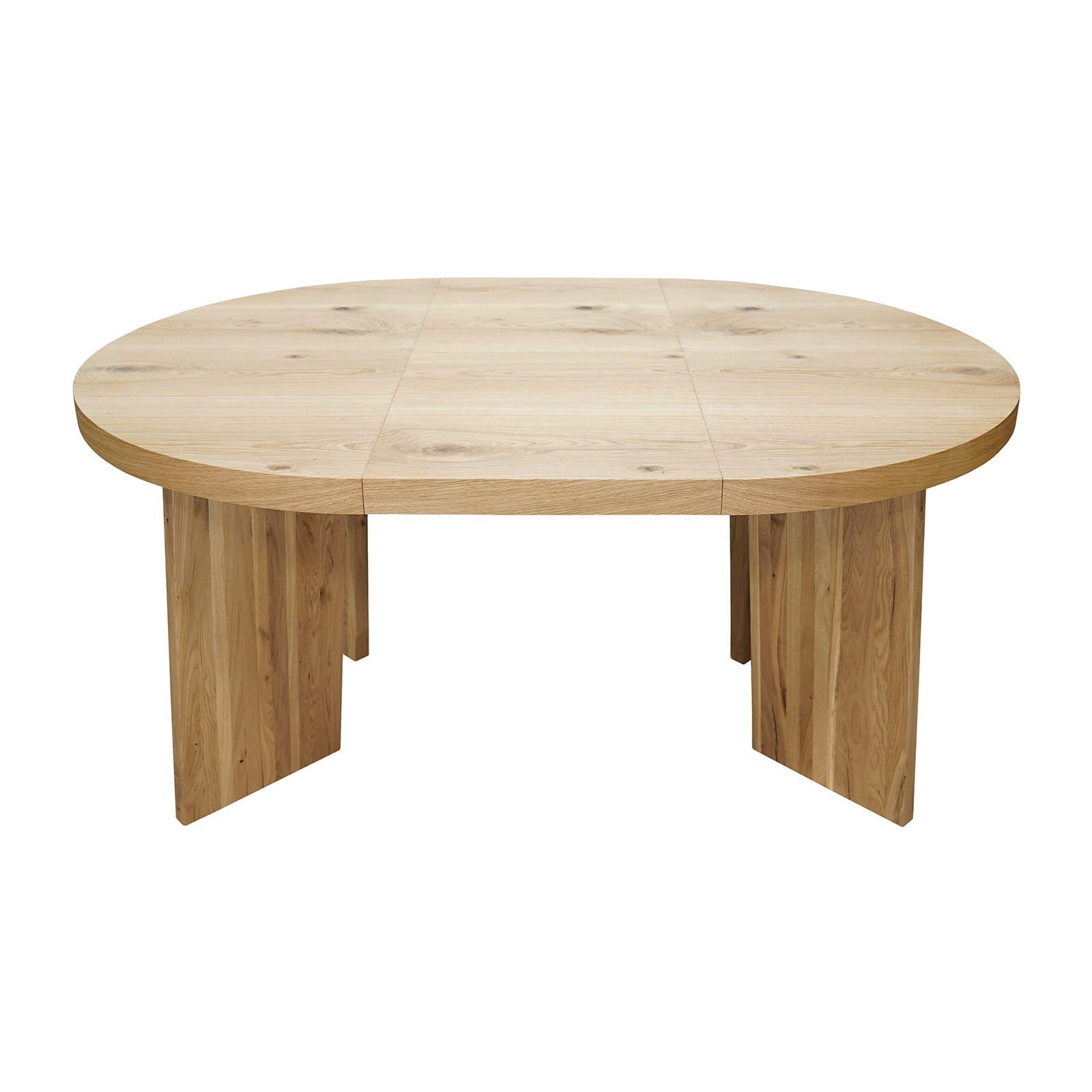 ASTORIA Extending Round Oak Dining Table with Sculptural Pedestal Base (120-220 × 120 × 76 cm)