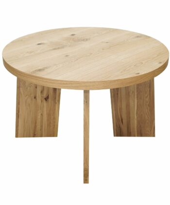 ASTORIA Extending Round Oak Dining Table with Sculptural Pedestal Base (120-220 × 120 × 76 cm)