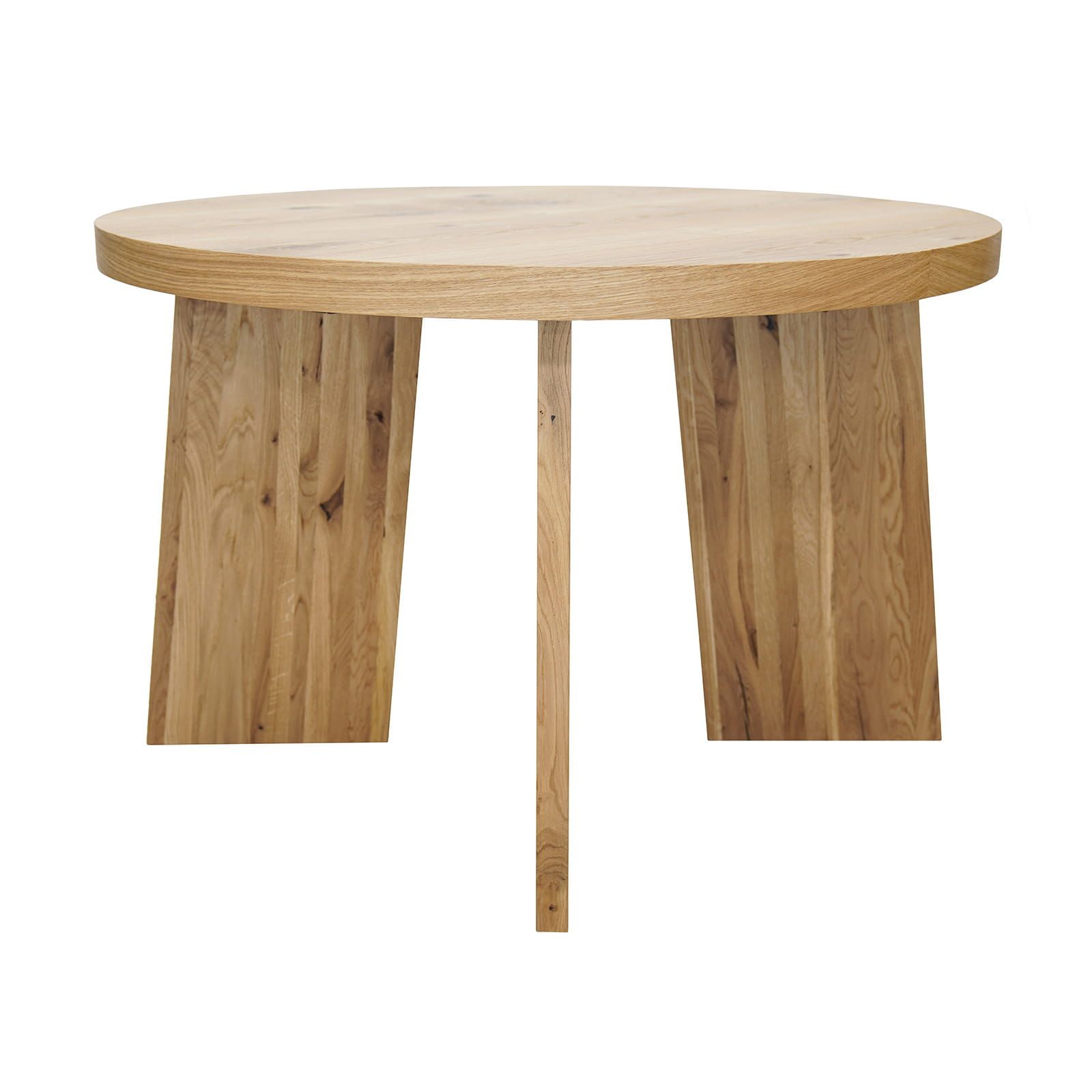 AMALFI Extending Round Oak Dining Table with Sculptural Pedestal Base (Ø 120 / Ø 130 / Ø 140 cm — Extends to 220–240 cm)