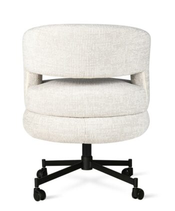 MODICA Upholstered 360&deg; Swivel Dining & Office Armchair with Black Wheeled Base (69 &times; 69 &times; 80 cm)